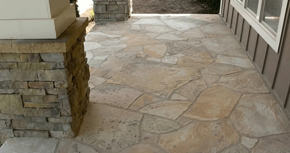 House entrance with professionally installed stone flooring in Sacramento CA